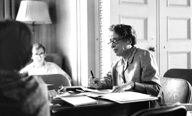 Large hannah arendt at wesleyan university  1963.